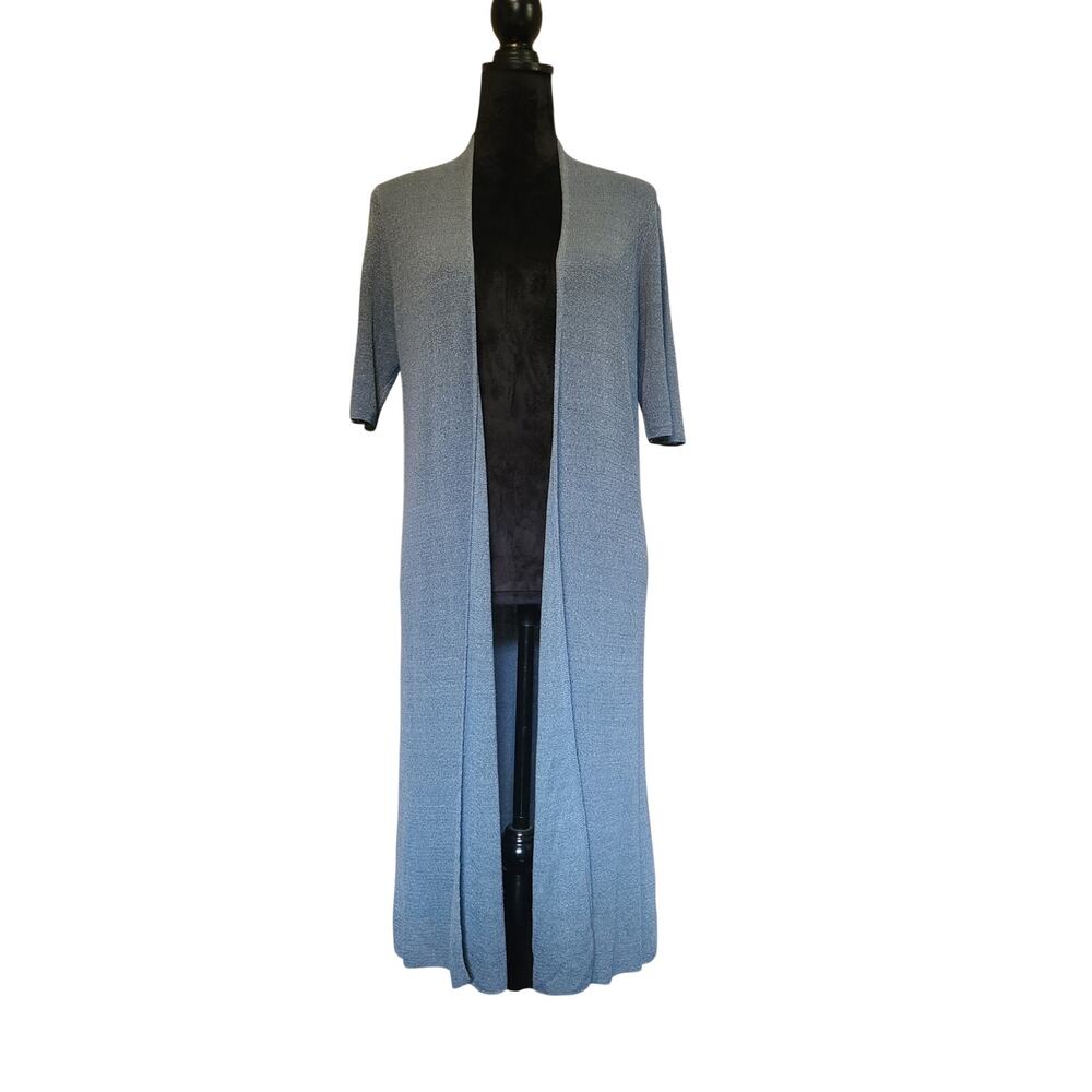 Eileen Fisher Organic Linen Blend Cardigan Womens S Slinky Open Knit Duster Boho